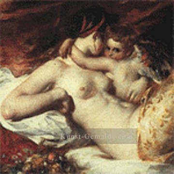 Venus und Amor Menschlicher Körper William Etty Ölgemälde